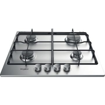 Whirlpool Plita incorporabila Whirlpool TGML 650 IX, Gaz, 4 zone de gatit, 55 cm, Otel inoxidabil