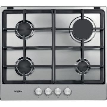 Whirlpool Plita Incorporabila Whirlpool TGML660IX, Plita gaz, 4 zone, 7300 W, Argintiu
