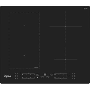 Whirlpool Plita incorporabila Whirlpool WLB8160NE, Inductie, 4 zone de gatit, 6th Sense, Timer, Flexible Zone, 60 cm, Sticla neagra