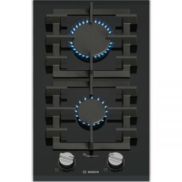 BOSCH Plita incorporabila Bosch PRB3A6I40, 2 arzatoare, Flame select, 30 cm, Sticla neagra