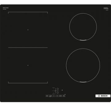BOSCH Plita incorporabila cu inductie Bosch SER4 PVS611BB6E, 60 cm, 4 arzatoare, QuickStart, Sticla, Negru