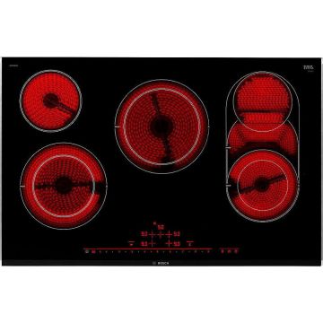 BOSCH Plita incorporata, Bosch, Serie 8 PKM875DP1D Negru, 5 zone de gatit, ceramica, tactil