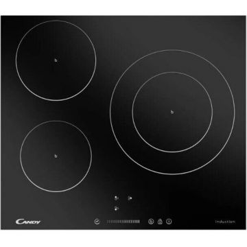 CANDY Plita incorporabila vitroceramica Candy CI6744, 3 zone, inductie, 60 cm, negru