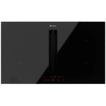 Globalo Plita inductie incorporabila cu hota integrata GLOBALO Plantis 90.1, hota 638 mc/h, 80cm, 4 zone de gatit, Functie de combinare a zonelor, Clasa A++, 9 niveluri putere, Control Tactil, Temporizator, Neagra