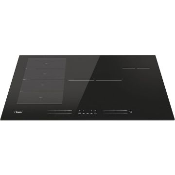 HAIER Plita incorporabila Haier HAMTSJ86MC/1, Inductie, 6 zone de gatit, Control tactil multislider, Indicator de caldura reziduala, Multizone, Timmer, Booster, WiFi, 80 cm, Negru