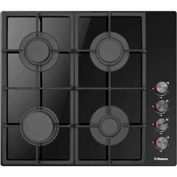 hansa Plita incorporabila Hansa BHKS620531, Gaz, 4 Arzatoare, Aprindere electrica, Negru