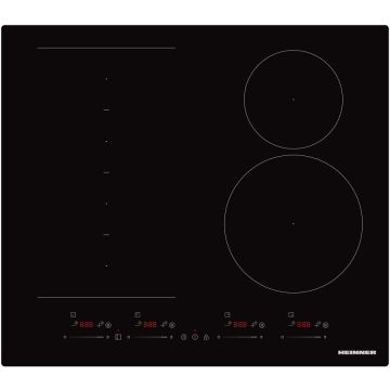 HEINNER Plita incorporabila Heinner HBHI-M4ZB1FXSMTC, Inductie, 4 zone de gatit, Bridge, Boost, Slim, Control touch, Timer, Protectie copii, Indicator caldura reziduala, 60 cm, Negru