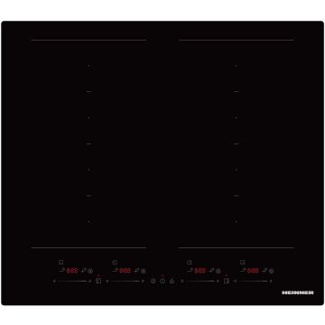 HEINNER Plita incorporabila Heinner HBHI-M4ZB2FXSMTC, Inductie, 4 zone de gatit, Bridge, Boost, Slim, Control touch, Timer, Protectie copii, Indicator caldura reziduala, 60 cm, Negru