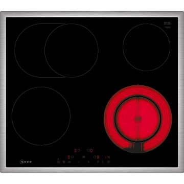 NEFF Plita electrica incorporabila Neff T16SDF9L0 N 70, 4 zone de gatit, 17 niveluri de putere, 60 cm, control tactil, Neagra