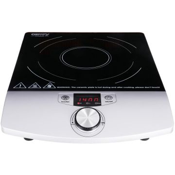 Plita Electrica Cu Inductie CR6515 1x Zone de Gatit Temporizator Oprire Automata Control Temperatura 60-240grade 2000W Negru