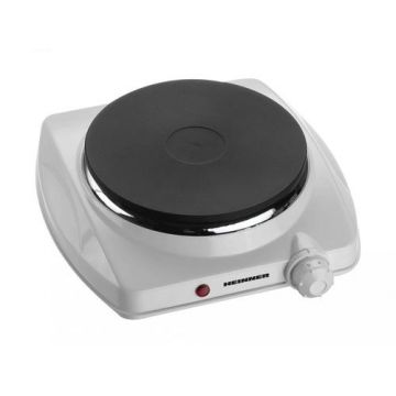Plita electrica HEINNER HSHP-K1400WH, 1400 W, Termostat ajustabil, Protectie supraincalzire (Alb)