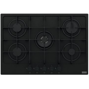 Plita gaz incorporabila Franke Maris 750 FHMA 755 4G DC MB C cu 5 arzatoare  75cm  gratare fonta  Matte Black