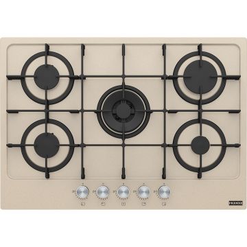 Plita gaz incorporabila Franke Maris 750 FHMA 755 4G DC OA C cu 5 arzatoare  75cm  gratare fonta  Avena