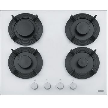 Plita gaz incorporabila Franke Maris Free by Dror FHMF 604 4G C cu 4 arzatoare  60x51cm  gratare fonta  Bianco
