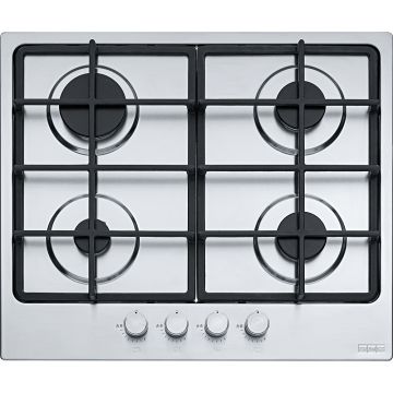 Plita gaz incorporabila Franke Smart 600 FHSM 604 4G XS C cu 4 arzatoare  60cm  gratare fonta  Inox