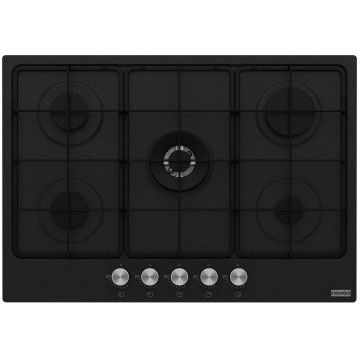 Plita gaz incorporabila Franke Smart 750 FHSM 755 4G DC ON E cu 5 arzatoare  75cm  Nero
