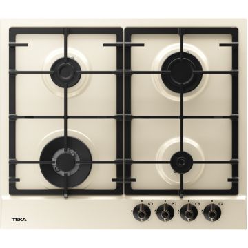 Plita gaz incorporabila Teka GSC 64320 RBC VN cu 4 arzatoare  60cm  gratare fonta  vanilla rustic