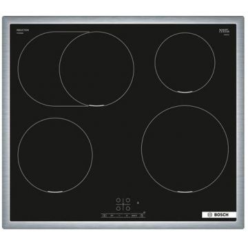 Plita Incorporabila Bosch PIF645BB5E, 60 Cm, 4 zone, Inductie, 7400 W, Power Boost (Negru)