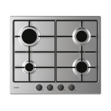 Plita incorporabila CANDY Idea CM6PBRX/4U2, Gaz, 4 zone de gatit, 7200 W, Grilaje din fonta (Inox)