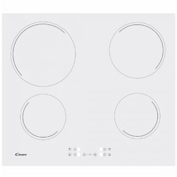 Plita Incorporabila CH64CCW Vitroceramica 4 Zone De Gatit Touch Control 60Cm Alb