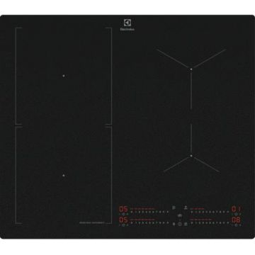 Plita incorporabila Electrolux EIS62453IZ, Inductie, 4 zone de gatit, Control touch, 7350 W, Timer (Negru)