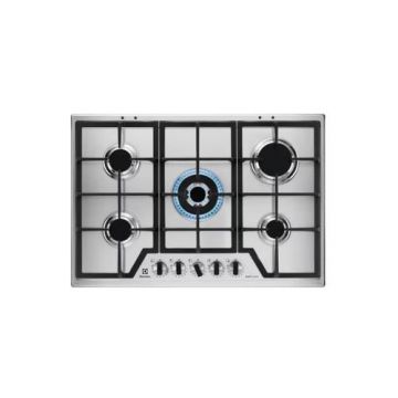 Plita incorporabila Electrolux KGS75362XX, Gaz, 5 arzatoare, Wok (Inox)