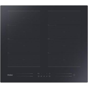 Plita incorporabila Haier HA2MTSJ68MC, Inductie, 8 zone de gatit, Control tactil multislider, Indicator de caldura reziduala, VaryCook, Multizone, Timmer, Booster, Keep warm, WiFi, 60 cm (Negru)