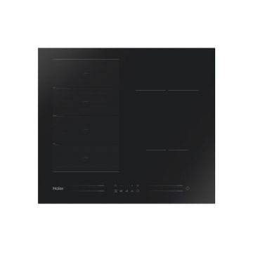 Plita incorporabila Haier HAMTP64MC, Inductie, 6 zone, Multislider, WiFi, Varycook, Preci Probe, Clasa A, 590 x 520 mm (Negru)