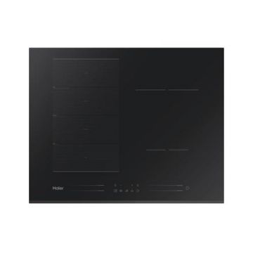 Plita incorporabila Haier I-Move Series 4 HAMTSJ54MB1, Inductie, 6 zone de gatit, 15 nivele putere, Control touch, Wi-Fi + BLE, hOn, Cronometru electronic (Negru)