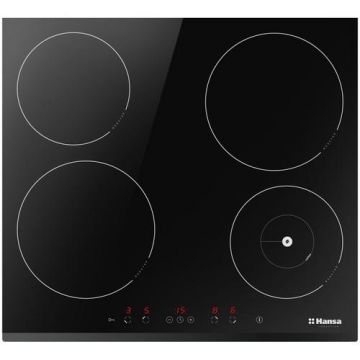 Plita incorporabila Hansa BHI68508, Inductie, 4 zone de gatit, Booster, HeatControl, Temporizator (Negru)