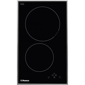 Plita incorporabila Hansa BHII38503, Inductie, 2 zone de gatit, Touch control (Negru)