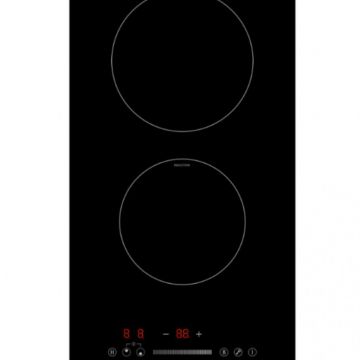 Plita incorporabila Heinner HBHI-M2ZBSTC, Inductie, 2 zone de gatit, Control touch-glisare, Timer, Sticla Neagra
