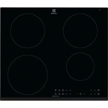 Plita incorporata, Electrolux, LIR60433B, Cu inductie, 59 cm, 4 zone de gatit, Afisaj digital (Negru)