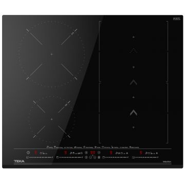 Plita inductie incorporabila Teka IZS 66800 cu 4 zone  60cm  Flex  SlideCooking  Cristal negru