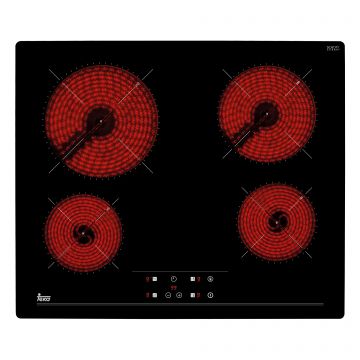 Plita vitroceramica incorporabila Teka TZ 6415 cu 4 zone  60cm  negru