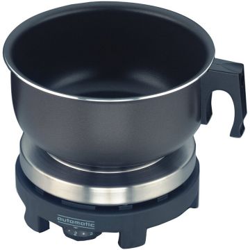 ROMMELSBACHER Plita electrica de calatorie Rommelsbacher RK 501/SU,o zona de gatit, pornire automata la fierbere, control continuu al temperaturii, Argintiu