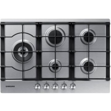 Samsung Plita Incorporabila Samsung NA 75J3030AS-EO, Gaz, 5 zone de gatit, 75 cm, Otel