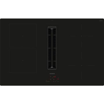 SIEMENS Plita cu inductie cu hota integrata Siemens ED811BS16E iQ300, Clasa B, CombiZone, powerBoost, touchControl, iQdrive, 622 m³/h, 80 cm