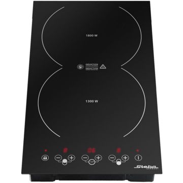 Steba Plita independenta incorporabila vitroceramica Steba Induction IK 200,  2 zone gatit, 3100W , Negru
