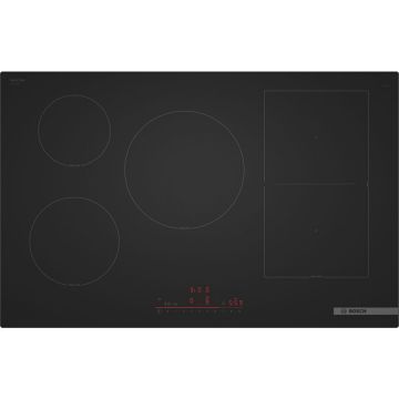 BOSCH Plita cu inductie Bosch Seria 6 PVW81CHB1E, 80cm, 5 arzatoare, Negru Mat