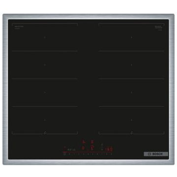 BOSCH Plita incorporabila Bosch Serie 6 PXX645HC1E, cu inductie, 60 cm  4 zone gatit, Negru