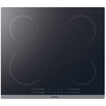 CANDY Plita incorporabila Candy CI642CMBB, vitroceramica, 8100 W, 4 zone de gatit, Control tactil, 9 nivele, 60 cm, Negru
