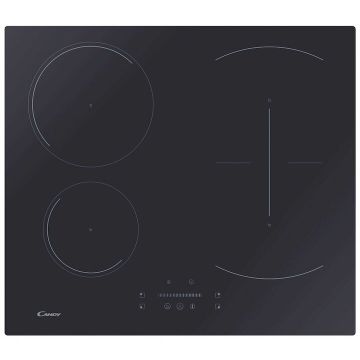 CANDY Plita incorporabila inductie Candy CTP6SC4/E14U, 4 zone de gatit, 60 cm, slider Touch Control, functie Booster, Link Power Zone, neagra