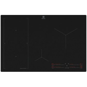 Electrolux Plita incorporabila Electrolux EIS82453IZ, Inductie, 4 zone de gatit, Sense Boil, Control touch, Conectivitate hota, Booster (4 zone), Timer electronic, Oprire automata, Negru mat
