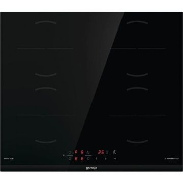 Gorenje Plita cu inductie incorporabila Gorenje GI6401BCE, 4 zone gatit, sticla-ceramica, 7200 W, Negru
