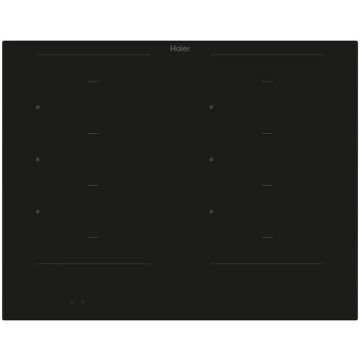 HAIER Plita inductie Haier, incorporabila, 4 zone, conectivitate Wi Fi, Cook with me, 2 zone VaryCook, functie Boost, slider Touch Control, 65 cm, Negru
