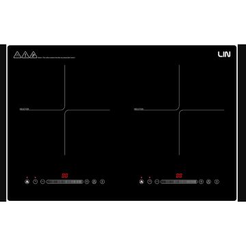 LIN Plita electrica LIN LI2H-180, sticla ceramica, control tactil, functie Booster, 3200 W, Negru