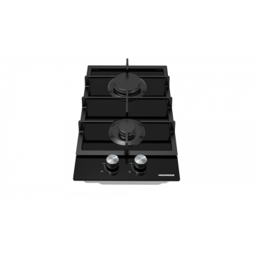 Plita Gaz HBH-M302FGBK Incorporabil 2 Arzatoare Aprindere Electrica Sticla Negru