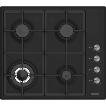 Plita Incorporabila HBH-S4IWF-BK 4 Arzatoare Wok Gaz Aprindere Electrica Negru