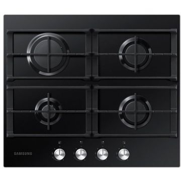 Samsung Plita incorporabila Samsung NA64H3000AK/L1, Gaz, 4 arzatoare, Gratare de fonta, 60 cm, Sticla neagra